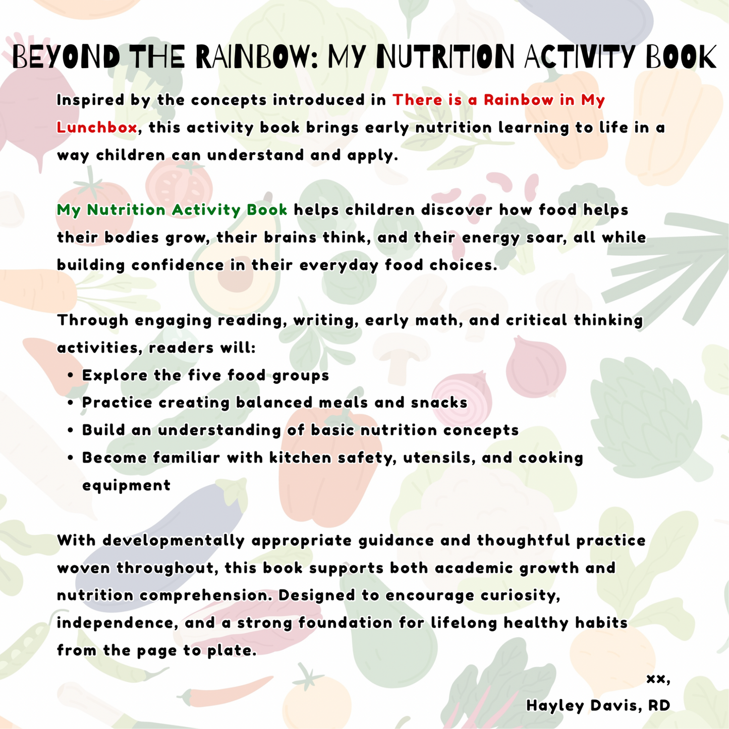My Nutrition Activity Book - digital download